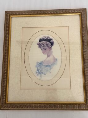 Vintage Framed Print of ‘Her Eyes Were Made to Worship’ by Harrison Fisher.